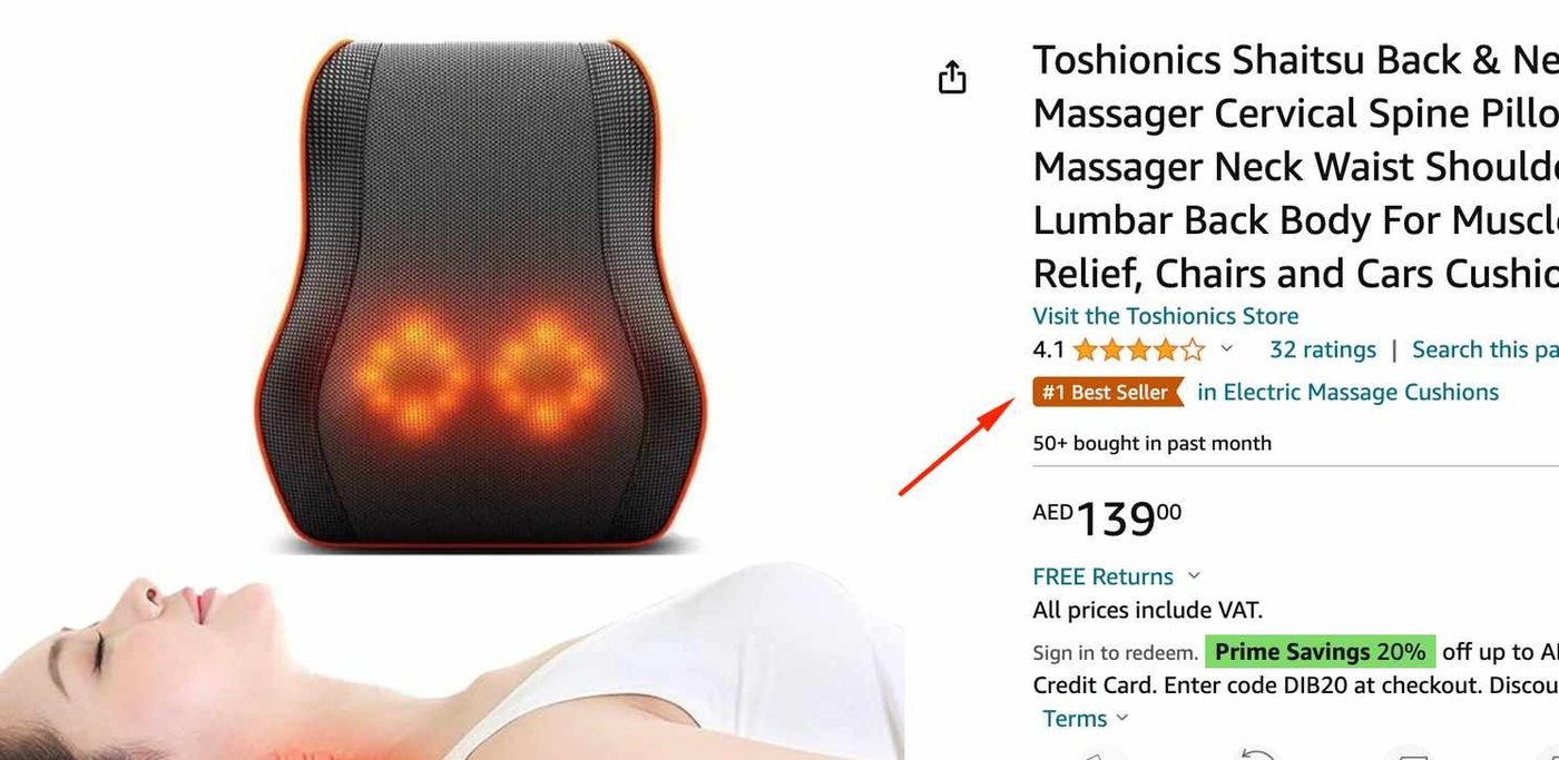 Amazon.ae best seller listing